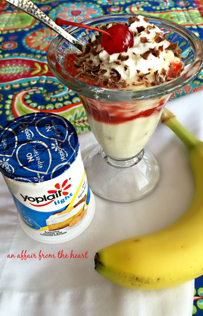 Banana Split Yogurt Parfait An Affair from the Heart