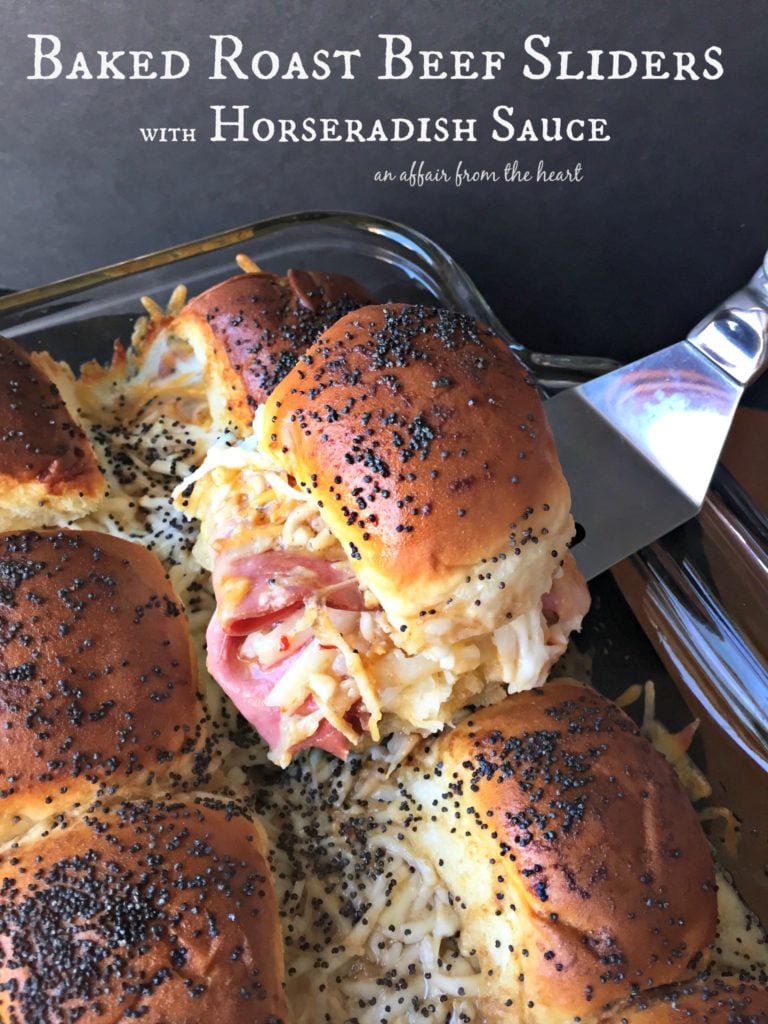 Baked Roast Beef Sliders with Horseradish Sauce An Affair from the Heart